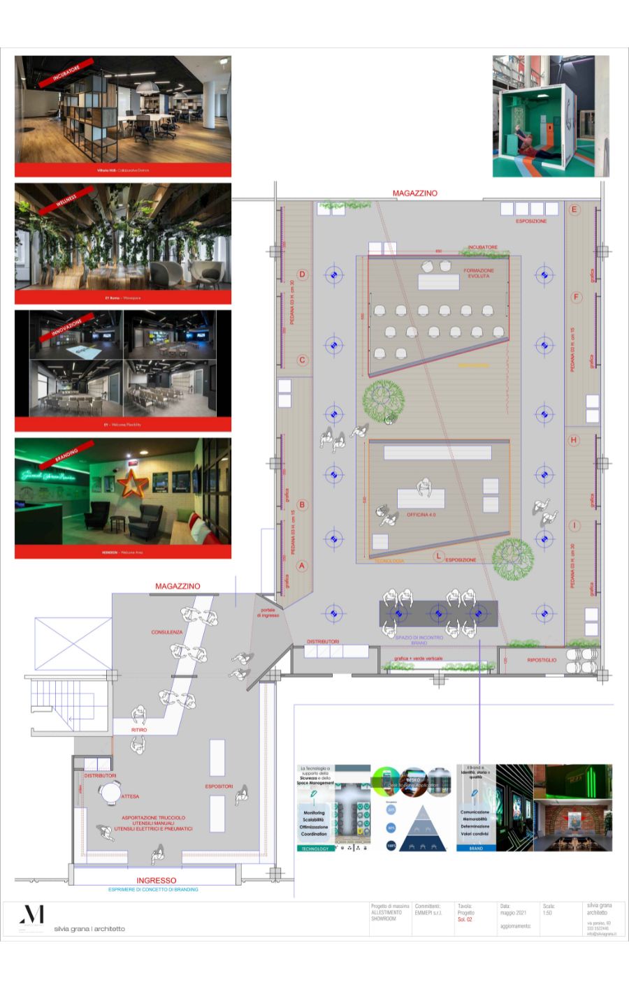 progettazione showroom Vicenza- interior